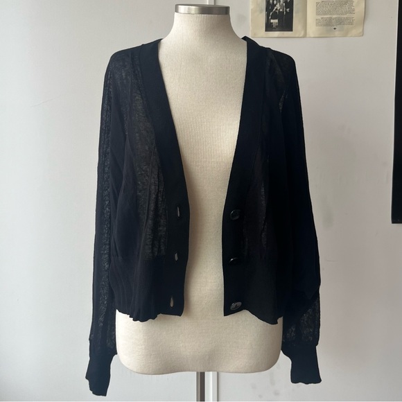 Black translucent cardigan - Picture 4 of 6